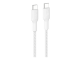 Cable USB - Belkin BoostCharge Pro Cable trenzado USB-C a USB-C de 240 W, 2 m, Universal, Blanco