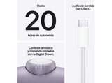Apple AirPods Max 2, Diadema Bluetooth, Cancelación activa de ruido, Bluetooth, Smart Case, Purple