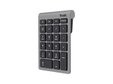 Teclado numérico - Trust Xalas, Inalámbrico, 22 teclas, Para PC y Mac, Plata