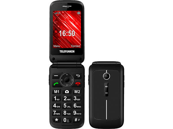 Móvil - Telefunken S430, Negro, 32MB RAM, 2.8" TFT, Teclas grandes