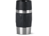 Taza térmica - Tefal N2160110, 0.3 l, Funda de silicona, Acero inoxidable, Negro