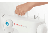 Máquina de coser - Singer M2105, 8 puntadas, Ojal en 4 pasos, Brazo libre, Luz LED, Blanco