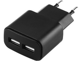 Cargador para móvil - OK. OZB-523, Universal, Entrada doble, Negro