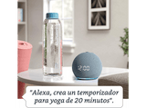 Altavoz inteligente con Alexa - Amazon Echo Dot (4ª Gen) con Reloj, Controlador de Hogar, Azul