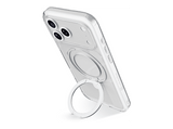 Funda móvil - CellularLine SPIN MAG, Para iPhone 17 Pro, Con soporte de anillo giratorio, Compatible con el ecosistema Magsafe, Transparente