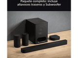 Barra de sonido - Sony BRAVIA Theatre System 6 (HTS60), 5.1 sonido surround, 1000W, Altavoces traseros, Subwoofer, Dolby Atmos, AI Voice Zoom 3, DSEE