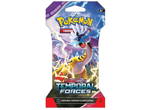 Juego - Magicbox Pokemon TCG Scarlet & Violet: Temporal Forces: Sleeved Booster, Aleatorio