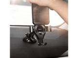 Soporte de móvil para coche - Baseus Osculum, Universal, Con ventosa ultrapotente, Cierre automático, Revestimiento de silicona protectora, Negro