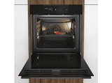 Horno - Haier Series 4 HWO60SM5B5BH, 70l, Multifunción, Limpieza por Aquálisis, 55cm, Wi-Fi, Sonda térmica, Negro