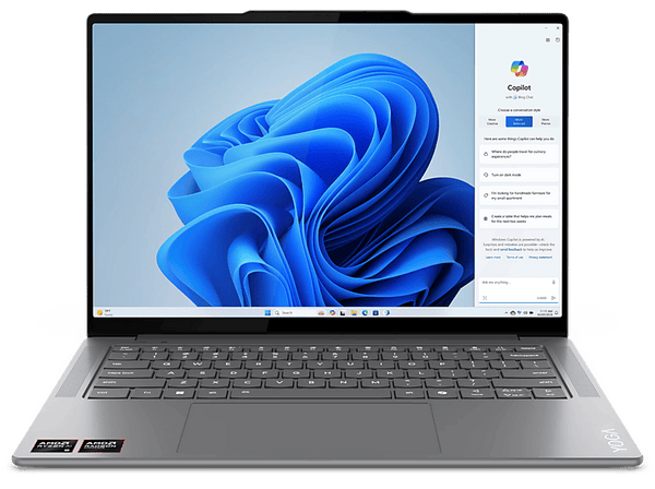 Portátil - Lenovo Yoga Pro 7 14ASP9 Copilot+ PC, 14.5" WQXGA+, AMD Ryzen™ AI 9 365, 32GB RAM, 1TB SSD, Radeon™ Onboard Graphics, W11 Home, Gris