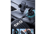 Soporte de móvil para coche - Baseus Go UltraControl, Universal, Sistema de ventosa ultrapotente, Ajustable, Rotación 360º,  Negro Cluster