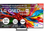 TV QNED MiniLED 85 - LG 85QNED93A6A, UHD 4K, Procesador Inteligente α8 AI Processor 4K Gen2, Smart TV, DVB-T2 (H.265), Negro