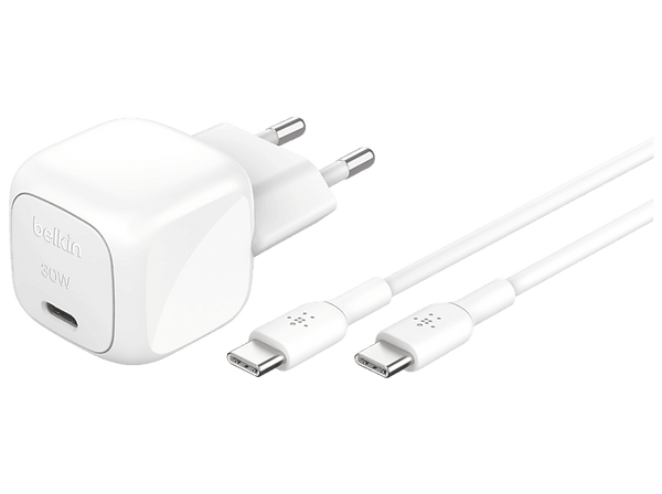Cargador de pared - Belkin BBC025, 45W, Compacto, Blanco