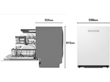 Lavavajillas integrable - LG DB365TXS, 14 servicios, 10 programas, 59.8 cm, QuadWash™, Inox