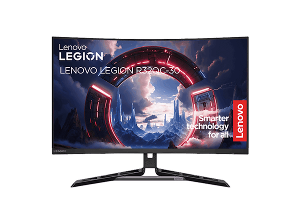 Monitor gaming - Lenovo Legion R32qc-30, 31.5", QHD, 0.5 ms, 180 Hz, HDMI, Altavoces integrados, Negro
