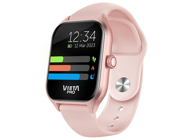 Smartwatch - Vieta Pro Go 2,  Carga Magnética, IP67, Monitor de sueño, Autonomía 7 días,  Rosa