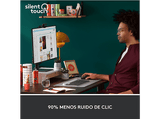 Ratón inalámbrico - Logitech Signature M650, Para manos grandes, Bluetooth-USB, Clics silenciosos, Windows, macOS, Personalizable, Negro