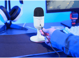 Micrófono - Trust GXT 234 Yunix, USB, 100 - 16000 Hz, Alámbrico,Iluminación RGB, Blanco