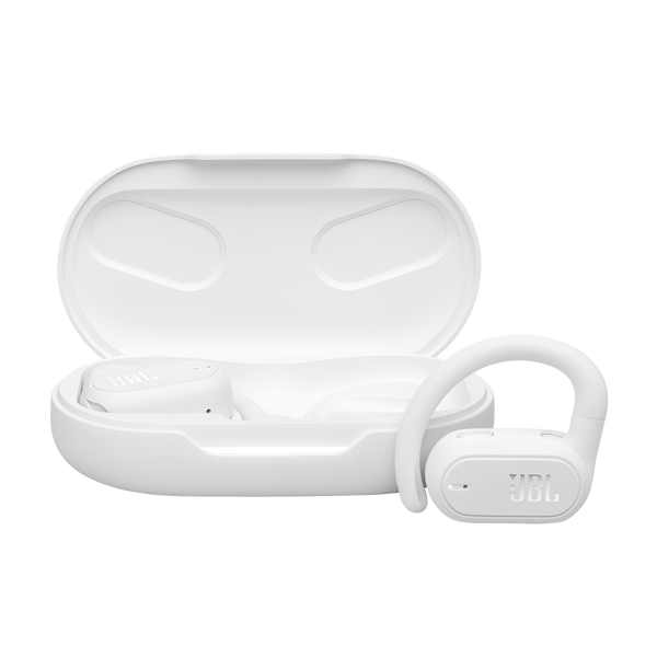 Auriculares inalámbricos - JBL Soundgear Sense, Autonomía hasta 24h, Carga rápida, Tecnología OpenSound, Blanco
