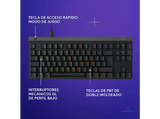 Teclado gaming - Logitech G G515 TKL, Cable, Teclas RGB Lightsync/Personalizables, Modo de juego, Interruptores mecánicos GL perfil bajo, Negro