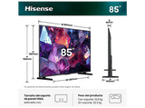 TV QLED 85 - Hisense 85E7S PRO, QLED 4K, 144Hz Nativos, Smooth Motion IA, HDR10+Gaming, Negro