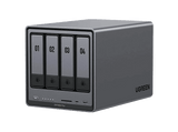 Servidor NAS - Ugreen DXP4800PLUS, SSD, Capacidad 112 TB, 8GB RAM, Intel Pentium Gold 8505, 4 Bahías, Gris