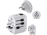 Adaptador de viaje - Hama World Travel Pro Light USB World Universal, blanco