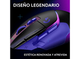 Ratón gaming - Logitech G G502 X Plus, Inalámbrico, Hero 44K, Interruptores híbridos Lightforce, Personalizable, RGB, PC-Mac, Negro y violeta