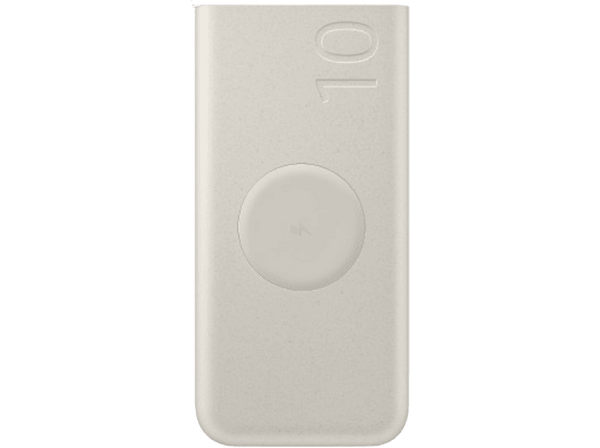 Powerbank - Samsung EB-U2510XUEGEU, Batería externa, 10000 mAh, USB Tipo C, 2 puertos, Carga rápida Beige