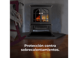 Chimenea eléctrica - Cecotec ReadyWarm 2000 Flames, 2000 W, 2 niveles, Termostato ajustable, Control de llamas, Black