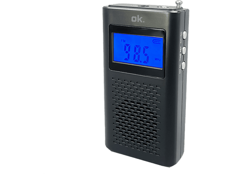 Radio portátil - OK ORF 130 FM, LCD, FM, Reloj Integrado, Negro