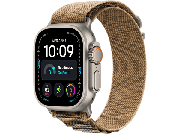 Apple Watch Ultra 4 (2026), GPS+CEL, 49mm, Caja de titanio Natural, Correa Alpine Loop Desierto, Talla S, Siri AI