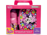 Pack Merchandising - Sherwood Set de fiambrera rectangular y botella sport de Minnie, 380 ml, Plástico