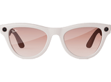 Gafas IA - Ray-Ban Meta, Skyler, Gris tiza brillante, Degradadas en rosa canela