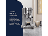 Cafetera express - De'Longhi EC890.M Dedica Duo Cold Brew, 15 bar, 1450W, 1.1 l, Capacidad para 2 tazas, Metal