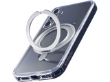 Funda móvil - CellularLine SPIN MAG, Para Samsung Galaxy S25 Ultra, Carga inalámbrica, Soporte, Transparente