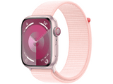 Apple Watch Series 9 (2023), GPS+CELL, 45 mm, Gesto de doble toque, Caja de aluminio rosa, Correa Sport Loop rosa