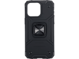 Funda - Isy ISC 6102, Apple, iPhone 15 Pro Max, Resistente a Golpes, Soporte Plegable Integrado, Negro