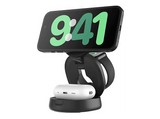 Cargador móvil inalámbrico - Belkin WIZ034KQBK, Compatible con Qi2 o MagSafe, Convertible 3 en 1, Plegable, Negro