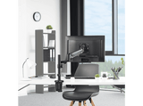 Soporte monitor - Hama Holder, De 13 a 35, VESA 75x75-100x100, Inclinación +45°/-45°, Giro 180°, Hasta 12kg, Altura ajustable, Negro