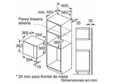 Microondas con grill integrable - Balay 3CG4175G3, 900 W, 5 niveles, 25 l, Limpieza Hidrolítica, Control deslizante, Negro Grafito