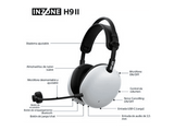 Auriculares gaming - Sony INZONE H9 II, Inalámbricos, Noise Cancelling, Fnatic, Micrófono, IA, 30h, Bluetooth/LE/2,4 GHz, Ligeros, PC, WHG910N, Blanco
