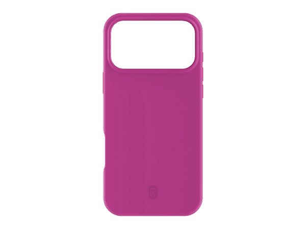 Funda móvil - CellularLine SENSATION+, Para iPhone 17 Pro, Acabado soft-touch, Interior de microfibra, Tecnología antibacteriana, Rosa