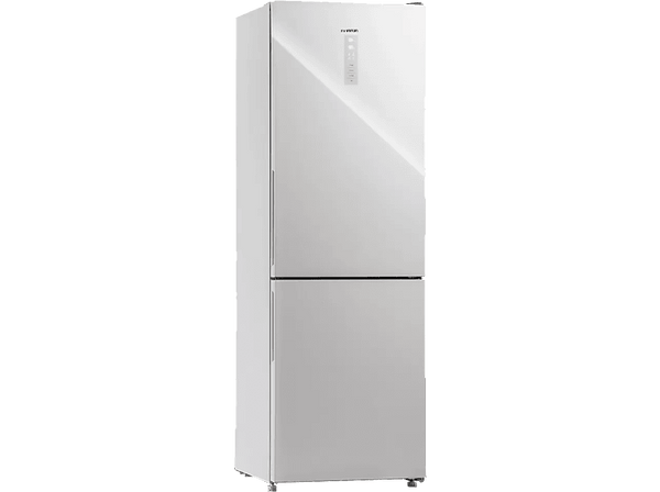 Frigorífico combi - Infiniton FGC-868 WG, No Frost, 185.5 cm, 317 l, 4 Estrellas, 35 dB(A), Cristal Blanco