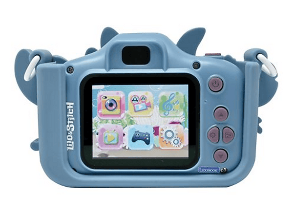 Cámara - Lexibook Infantil con protección Stitch, 40 megapixel, Video 1080 pixel, Incluye tarjeta SD 8GB, Juegos, Azul