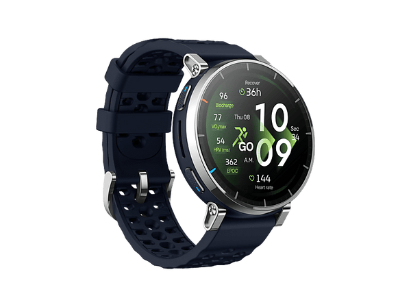 Smartwatch - Amazfit Active 3 Premium, Correa 20mm, Pantalla táctil 1.32" AMOLED, 5ATM, Dark Blue