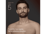 Afeitadora multifunción - Braun Todo En Uno Series 5 AIO5520, Kit De Styling 7 en 1, Lámina Afilada, 14 Longitudes, Barba, Pelo y Cuerpo, Negro mate