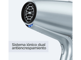 Secador - Babyliss Hydro Fusion 2100 W, Sistema iónico dual, Hidratación y brillo, 3 temperaturas, 2 velocidades, Difusor, D773DE, Azul