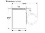 Lavadora carga frontal - Siemens WG44G2ZAES, Serie IQ500, 9 kg, 1400 RPM, 17 programas, Smart Finish, programa AntiManchas, Blanco