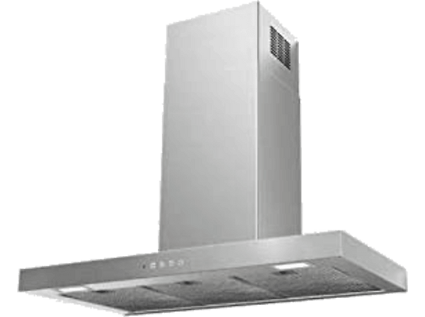 Campana decorativa - Mepamsa Stilo Neo 90 INOX, 4 Velocidades, 700 m³/h, 90 cm, Inox